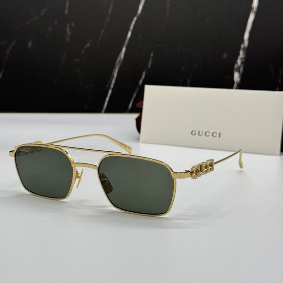 Gucci Accessories - NEW GUCCI SUNGLASSES GOLD UNISEX EYEWEAR GUCCI GG1804S 001